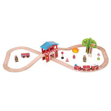 Bigjigs Rail Fire Station Train Set GOODS Superdrug   