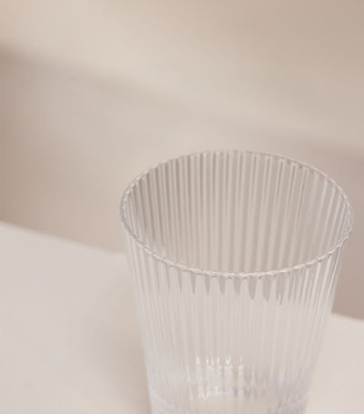 Harrods Fluted Water Glasses Set of 4, Clear Crystal, 280ml Capacity- Buy online at McGrocer