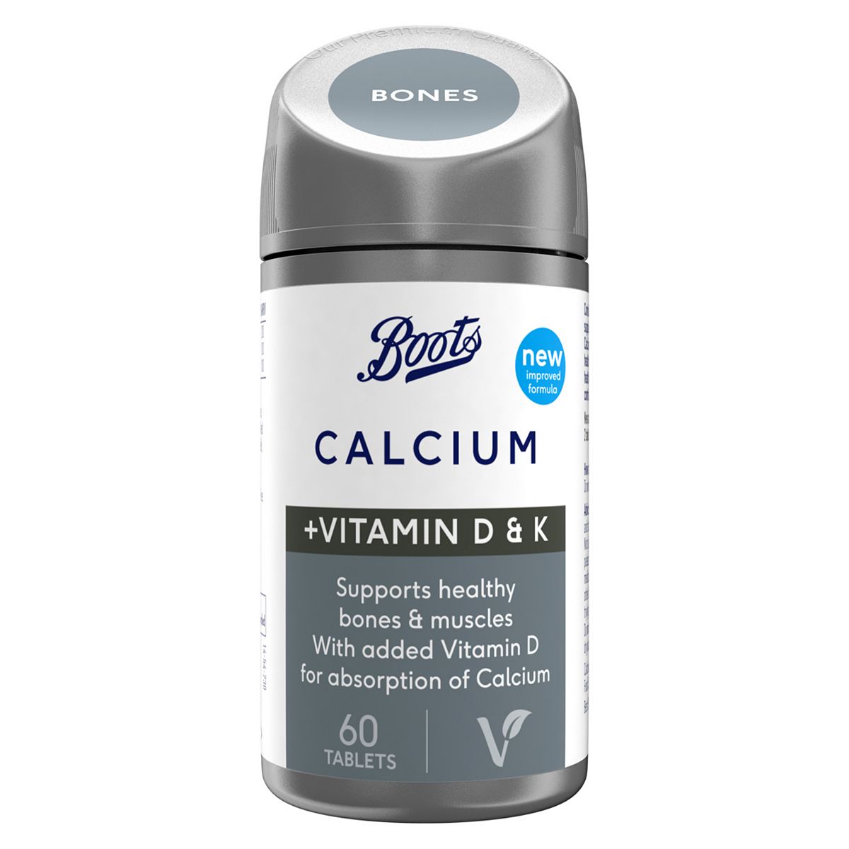 Boots Calcium + Vitamins D & K 60 Tablets (1 month supply) GOODS Boots   