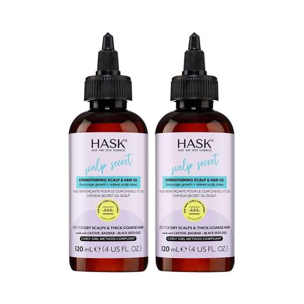 Hask Strengthening Scalp & Hair Oil 120ml 2 pack - British product