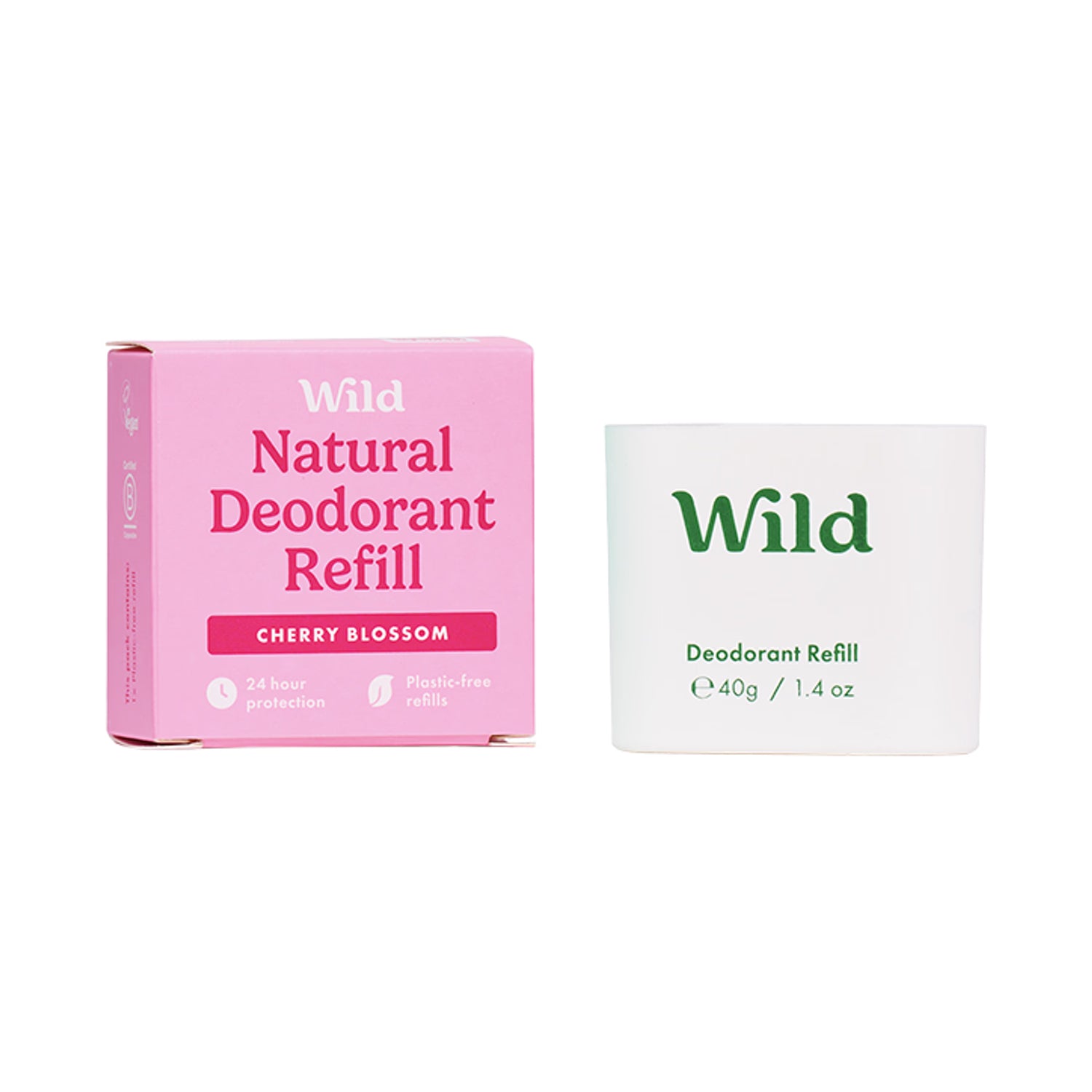 Wild deodorant refill Cherry Blossom 40g (British brand)