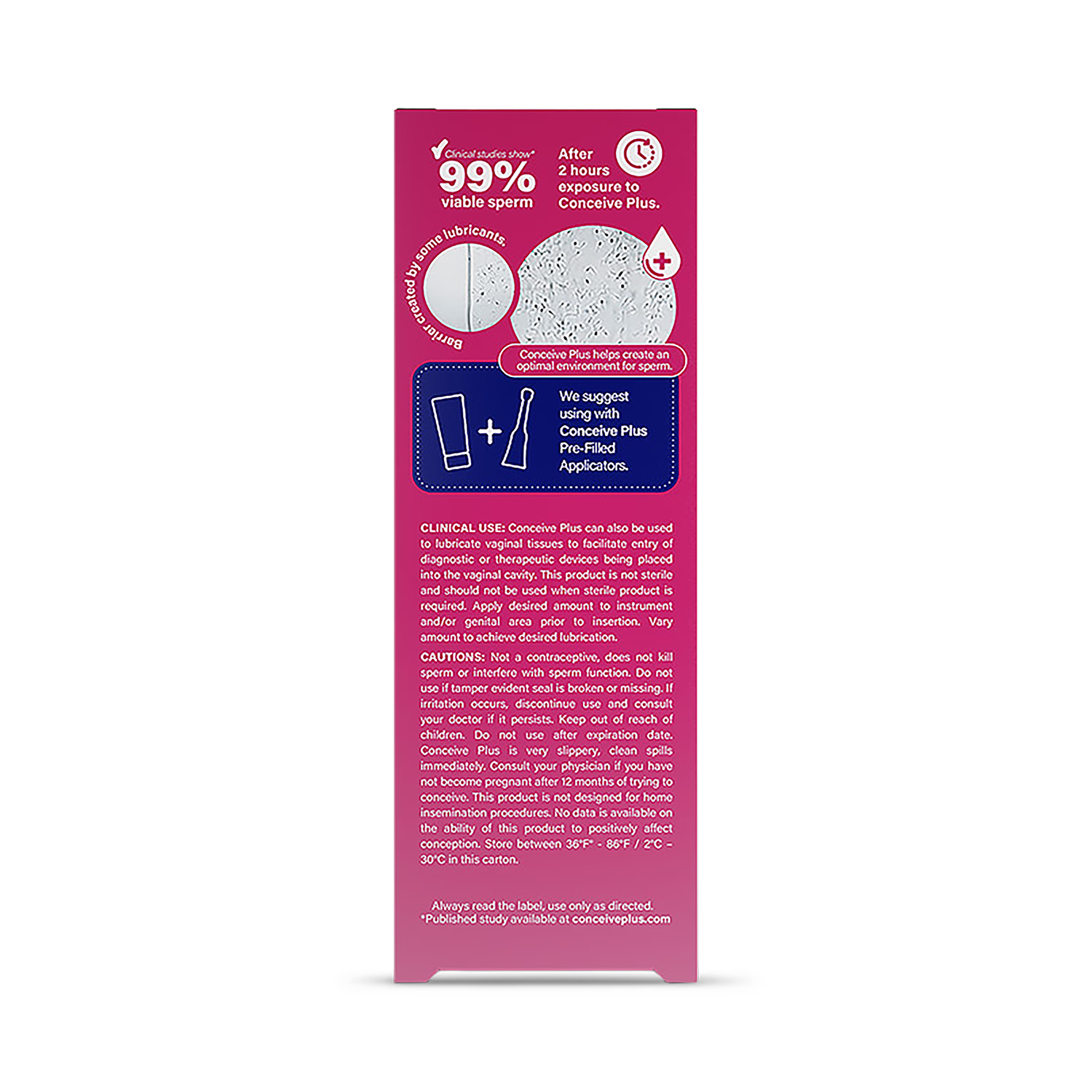 Conceive Plus fertility lubricant tube 75ml, imported from the UK