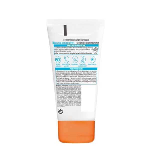 Ambre Solaire Kids Sensitive Sun Cream SPF50+ 50ml Travel GOODS Superdrug   