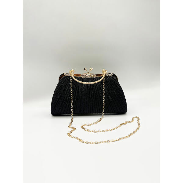 SVNX Glitter Metallic Fibre Clutch Bag, imported from the UK