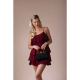 SVNX Glitter Metallic Fibre Clutch Bag, imported from the UK