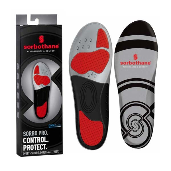 Sorbothane Sorbo Pro Shock-Absorbing Pronation Support Insoles Size 7 UK