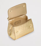 Dolce&Gabbana Kids Mini Sicily Shoulder Bag metallic leather (British brand)