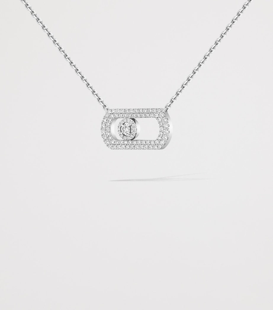 Messika So Move white gold diamond pavé necklace 0.65ct (British brand)
