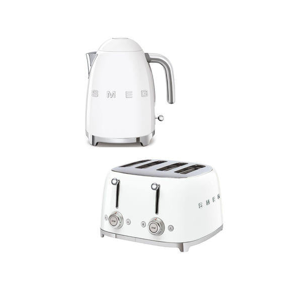 Smeg black kettle and toaster set, imported from the UK