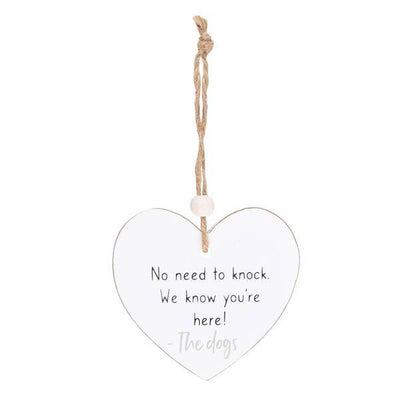 Superdrug Something Different No Need To Knock Heart Hanging Sign, 8 cm- Buy online at McGrocer