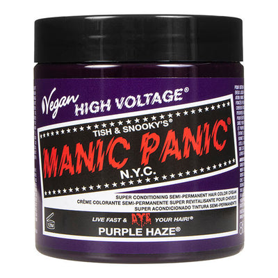 Superdrug Manic Panic High Voltage Purple Haze Semi Permanent Hair Dye 237ml- Buy online at McGrocer