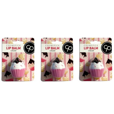 Superdrug COSMEPICK Cream Cupcake Lip Balm 3 x 6g- Buy online at McGrocer