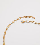 Monica Vinader gold vermeil paperclip chain necklace adjustable, UK version