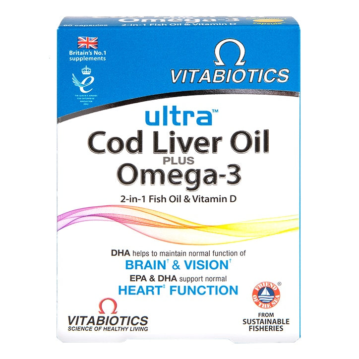 Vitabiotics Ultra Cod Liver Oil 60 Capsules