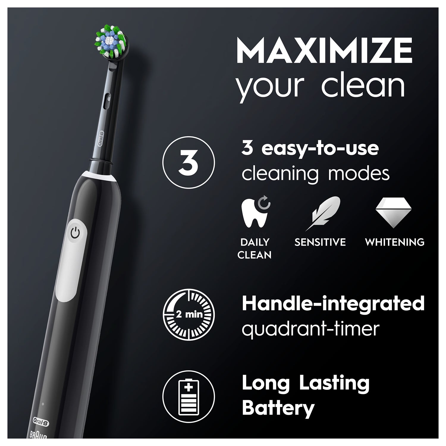 Oral-B Pro Series 1 680 black electric toothbrush (British brand)