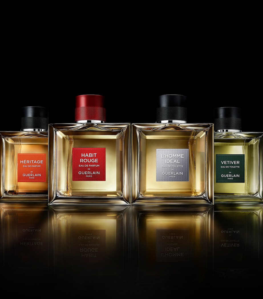 Guerlain Habit Rouge EDT gift set 100ml with shower gel - British product