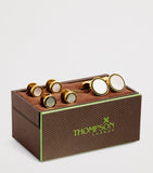 Tateossian gold-plated mother-of-pearl cufflinks and studs set (British brand)