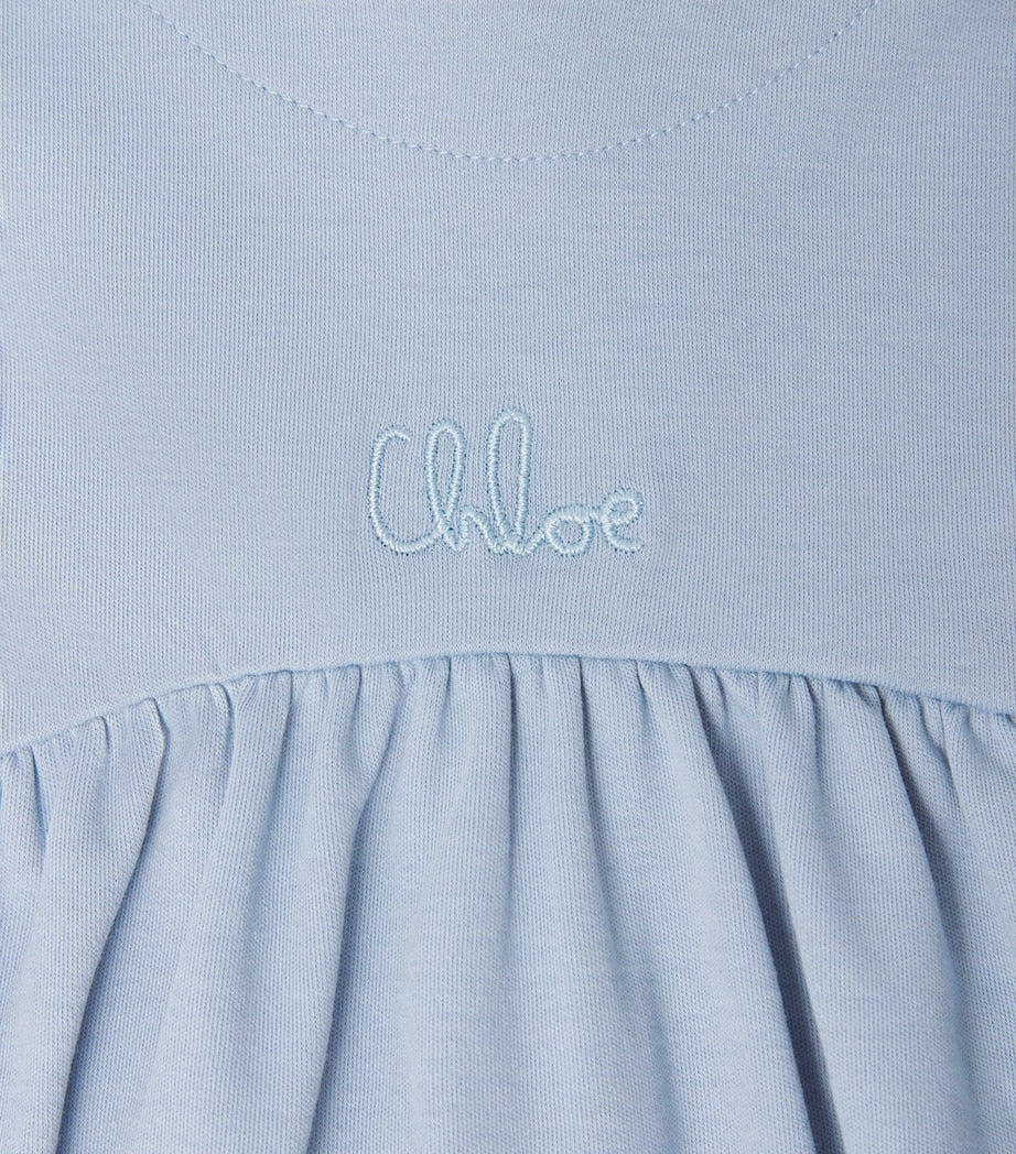 Chloé Kids cotton embroidered logo dress 6-36 months - British product