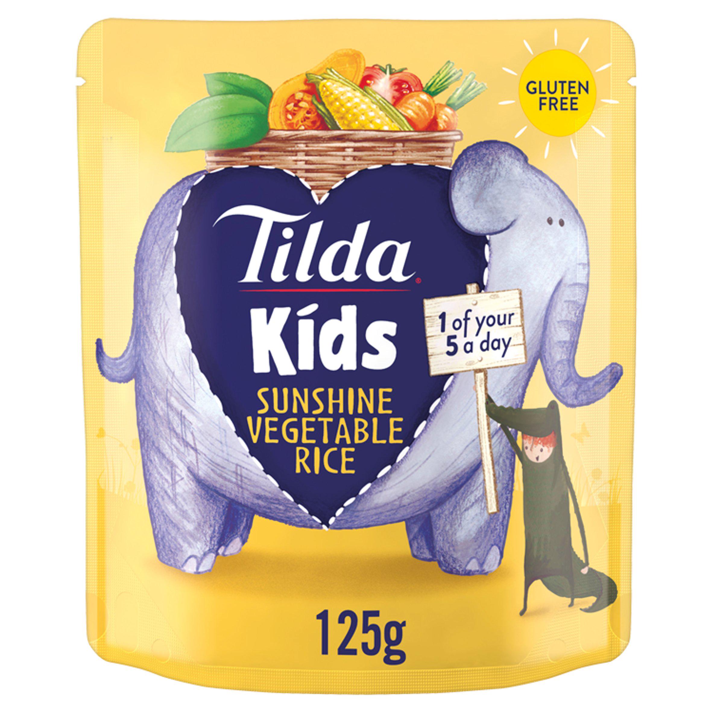 Tilda Kids Sunshine Vegetable Rice 125g baby meals Sainsburys   
