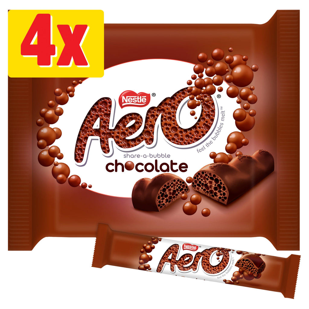 Aero Bubbly Milk Chocolate Bar Multipack x4 108g