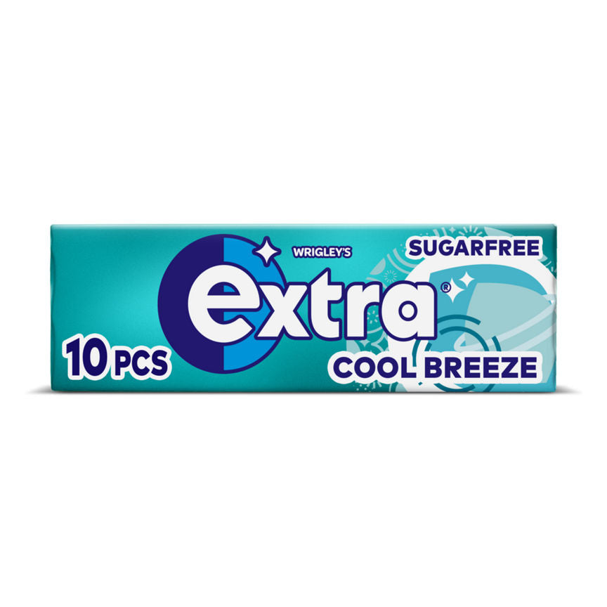 Wrigley's Extra Cool Breeze Chewing Gum Sugar Free 10 Pieces