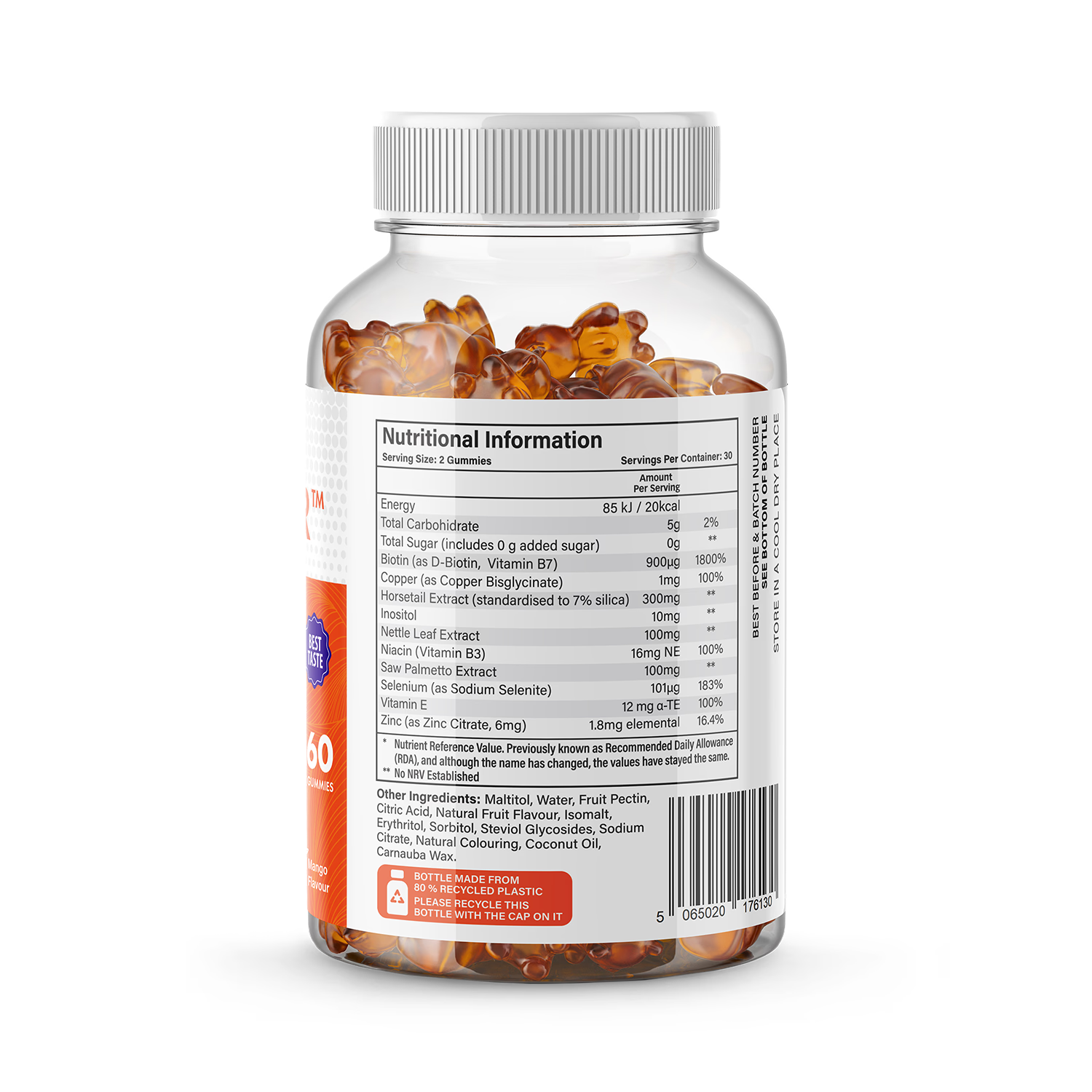 Dodi Health hair gummies supplement, UK version