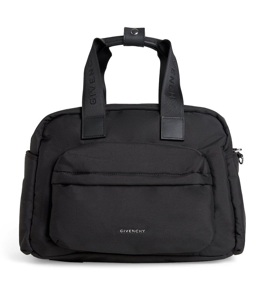 Givenchy kids canvas changing bag with embossed logo and accessories, 30x42x16cm, UK version