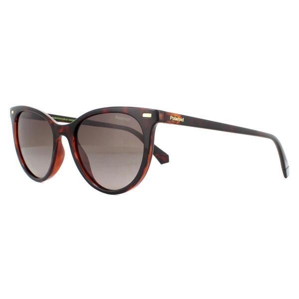 Polaroid women's cat eye sunglasses brown gradient polarized, imported from the UK