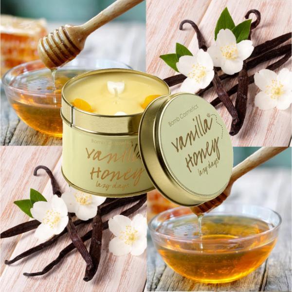 Bomb Cosmetics Vanilla Honey scented candle 180g, imported from the UK