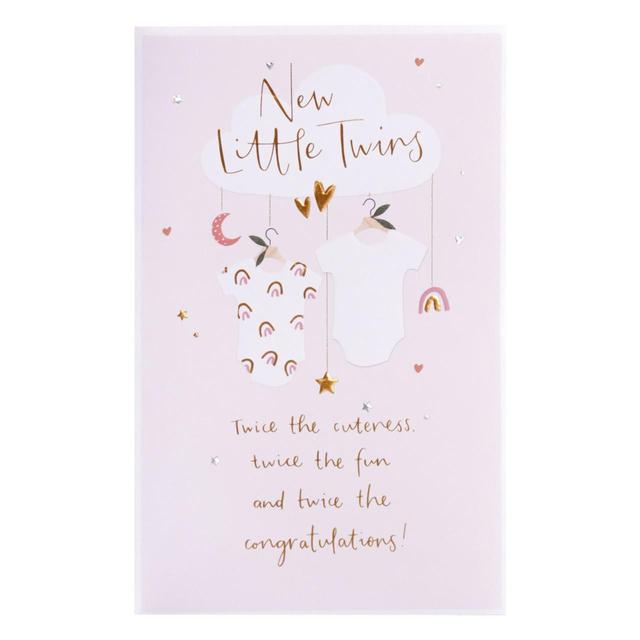 New Baby Twins Congratulations Card Home, Garden & Outdoor M&S   