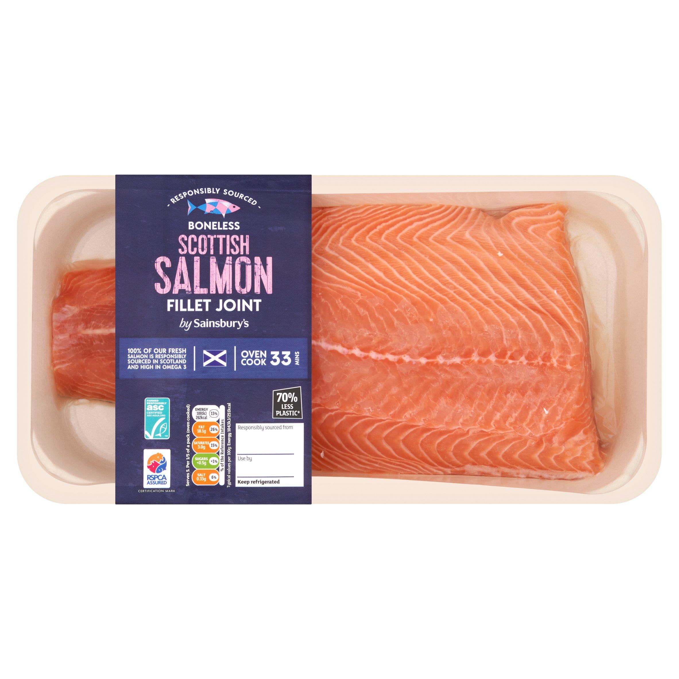 Sainsbury's Skin on ASC Scottish Salmon Fillet 600g GOODS Sainsburys   