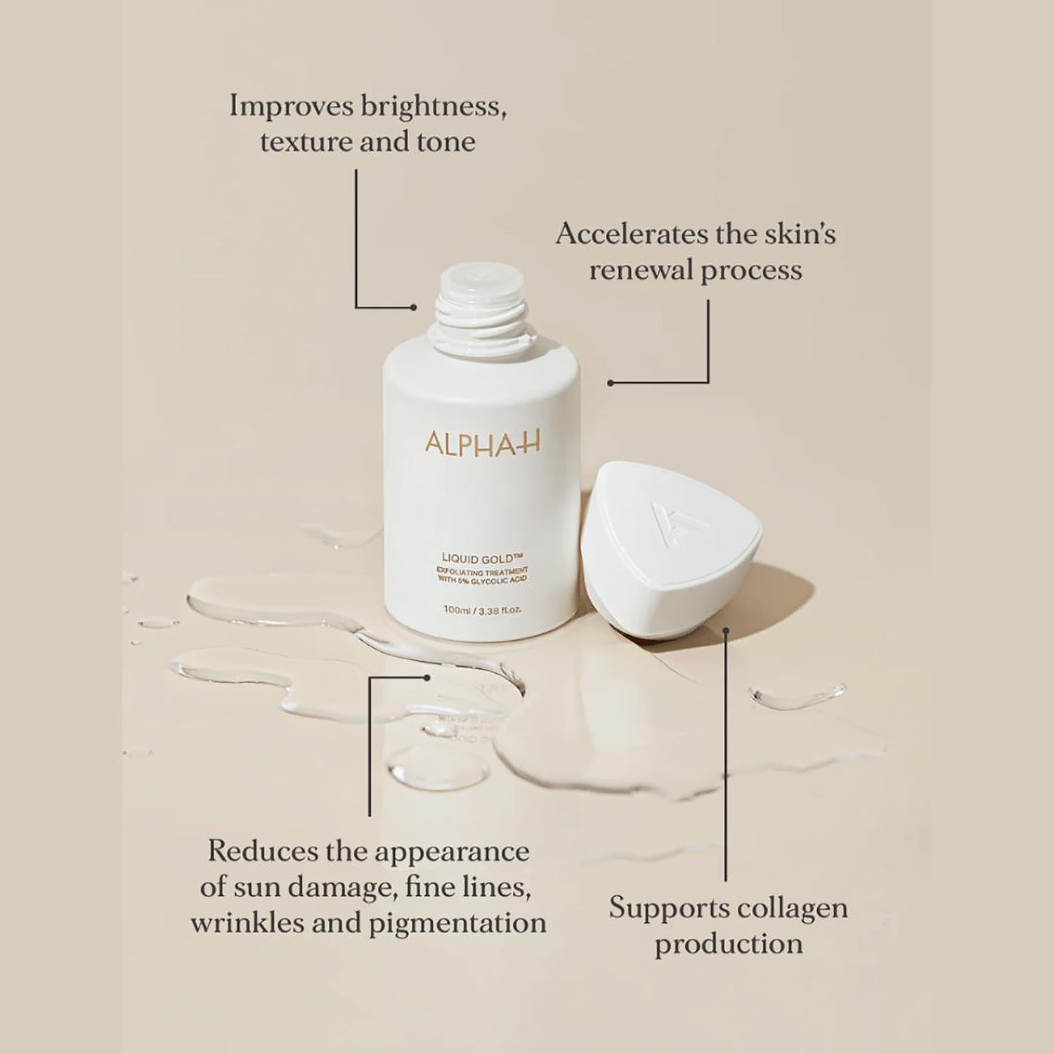 Alpha-H Liquid Gold exfoliating treatment 100ml, UK version