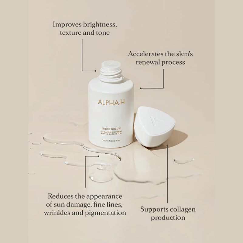 Alpha-H Liquid Gold exfoliating treatment 100ml, UK version