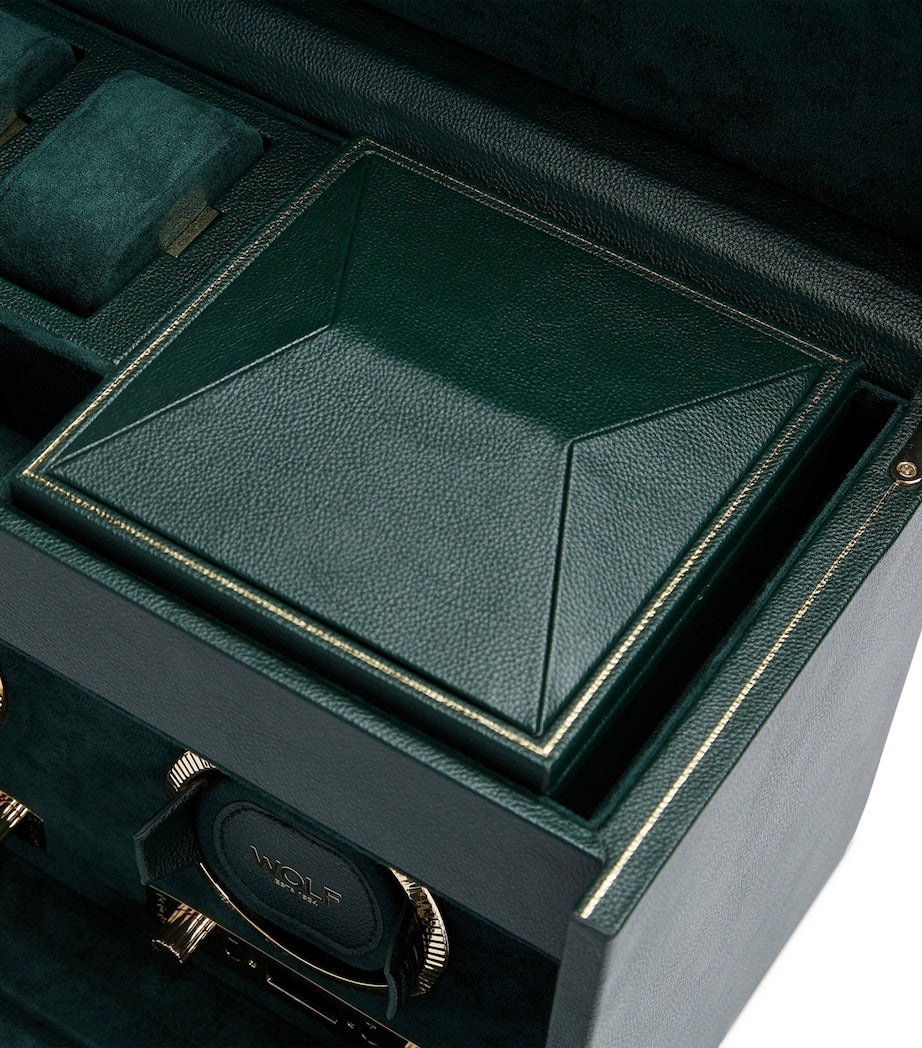 WOLF vegan leather double watch winder British Racing Green, UK version