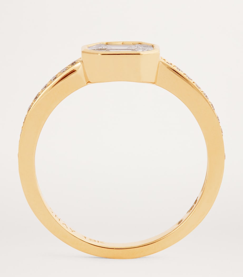 SHAY yellow gold diamond illusion ring, UK version