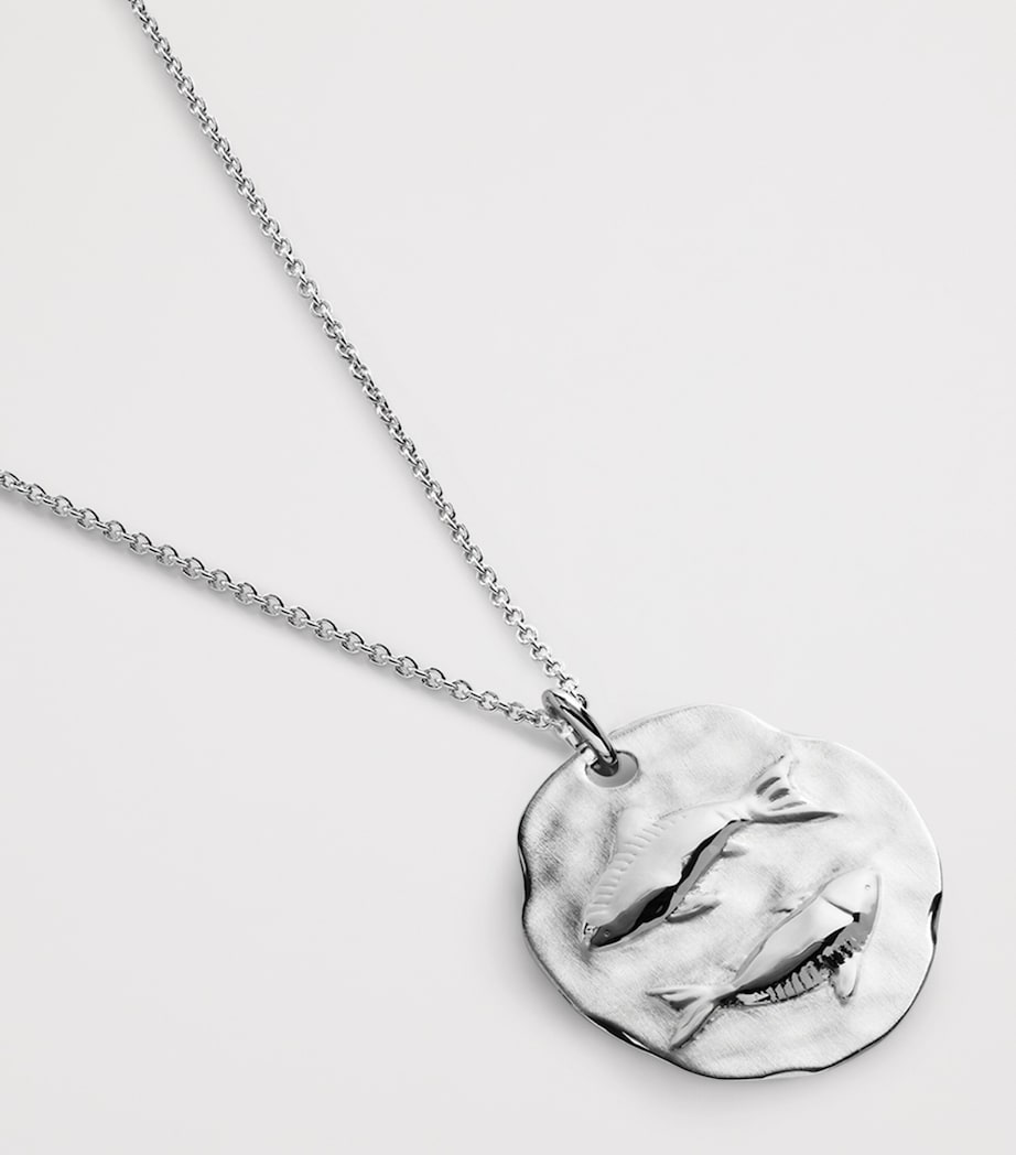 Monica Vinader sterling silver Pisces zodiac necklace (British brand)
