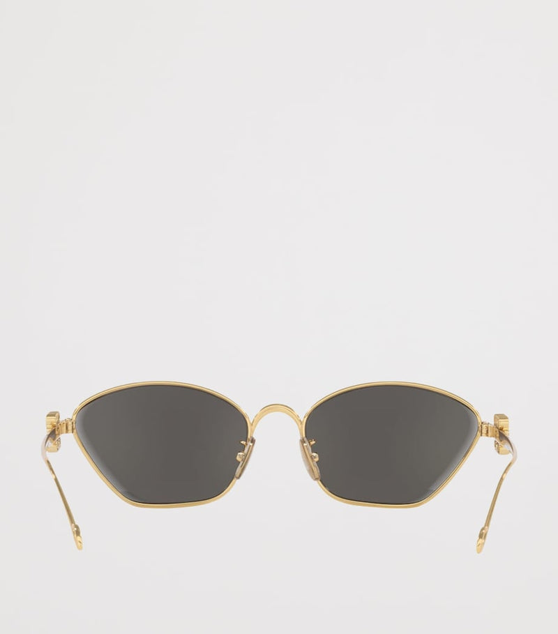 LOEWE hexagonal sunglasses gold-tone metal frame (British brand)