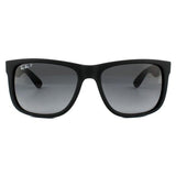 Ray-Ban Justin 4165 black polarised sunglasses, imported from the UK