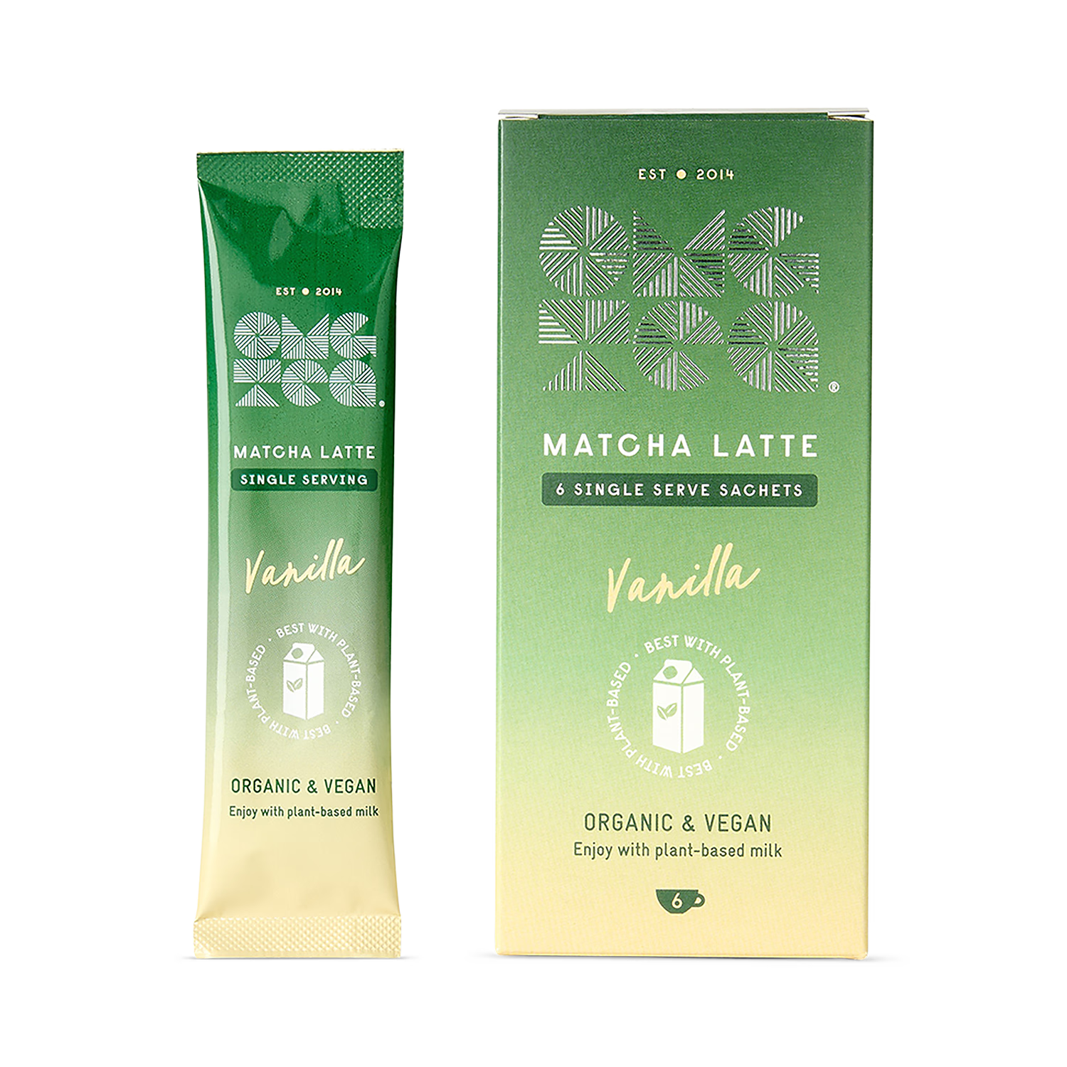 OMGTEA Matcha Latte Vanilla 6 Sachets, UK version