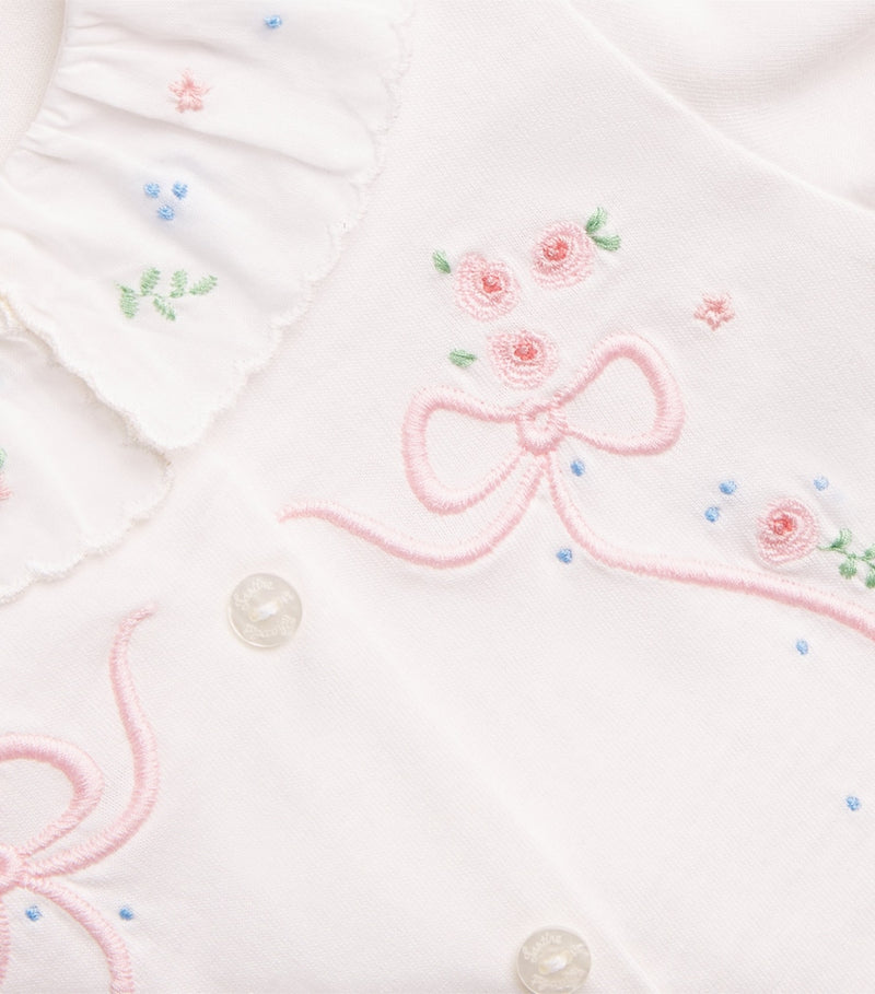 Tartine et Chocolat cotton frill-collar all-in-one 0-24 months (British brand)