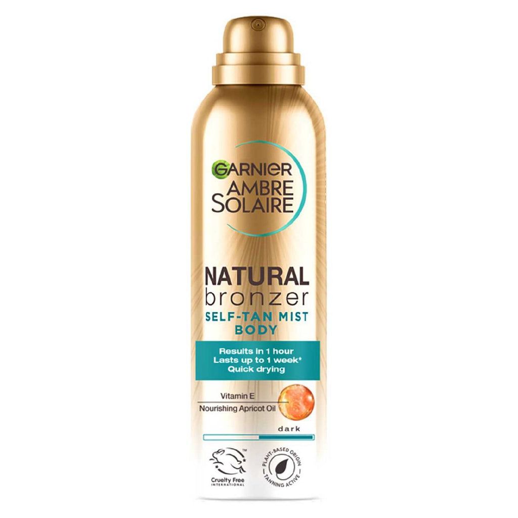 Garnier Ambre Solaire Natural Bronzer Quick Drying Dark Self Tan Body Mist 150ml