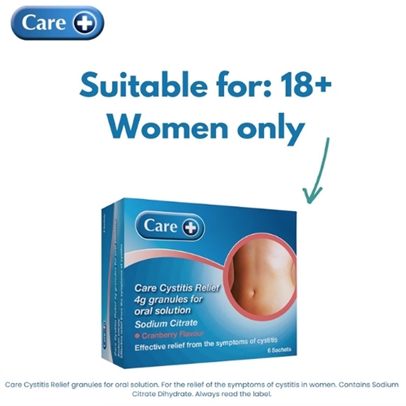 Care cystitis relief granules 4g for oral solution (British brand)