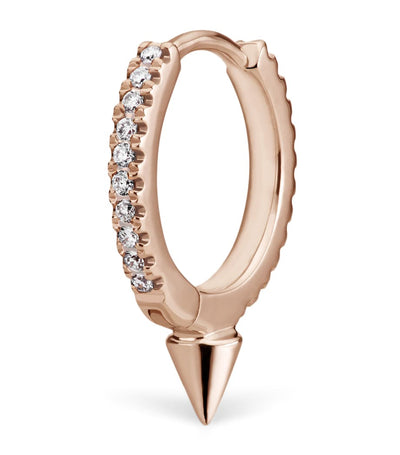 Harrods Maria Tash Single Short Spike Diamond Eternity Hoop Earring (9.5mm)- Buy online at McGrocer