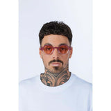 SVNX round hexagon pink sunglasses one size (British brand)