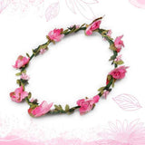 Aquarius Women flower head crown red - British product