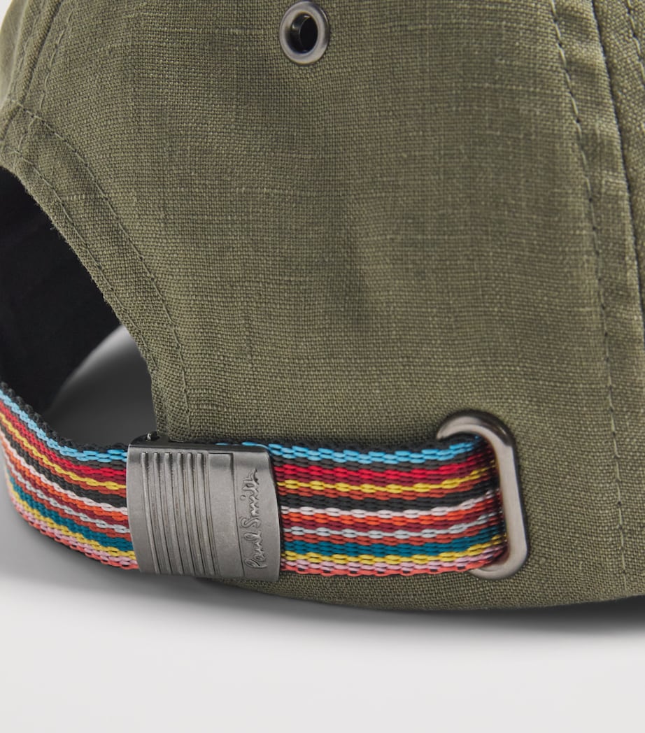 Paul Smith linen cap with Signature Stripe, imported from the UK