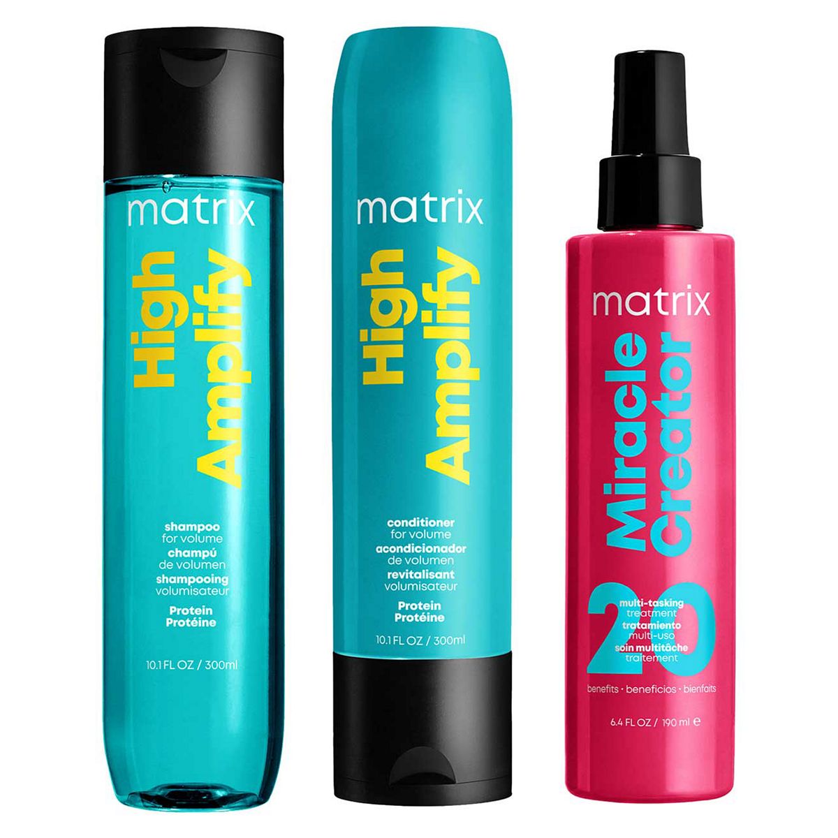 Matrix High Amplify Volumising Shampoo, Conditioner & Miracle Creator 20 for fine, flat hair GOODS Boots   