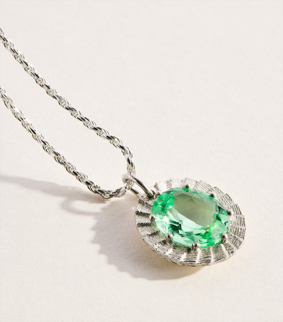 Bleue Burnham sapphire pendant necklace sterling silver, UK version