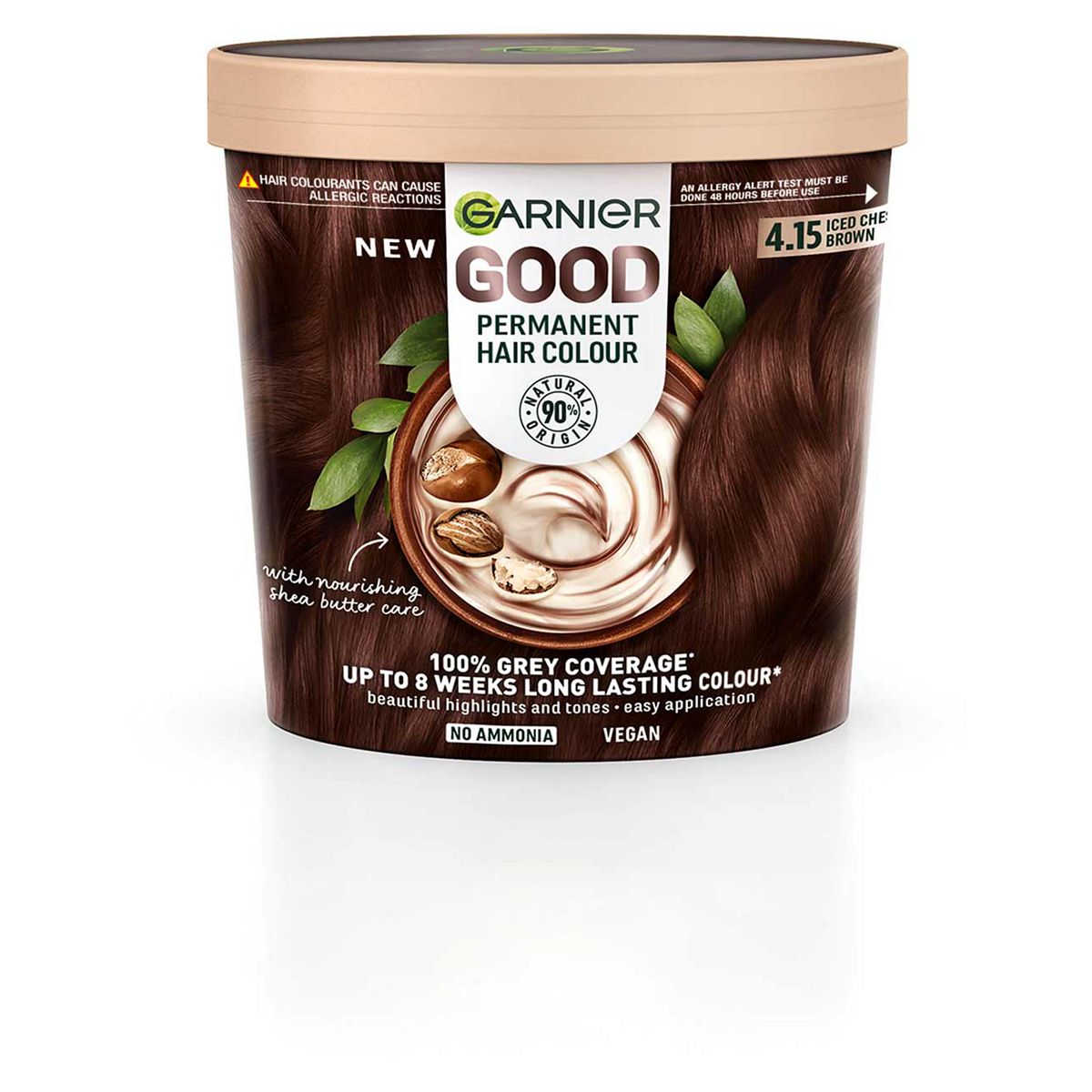 Garnier GOOD Permanent Hair Dye 4.15 Iced Chestnut Brown GOODS Boots   