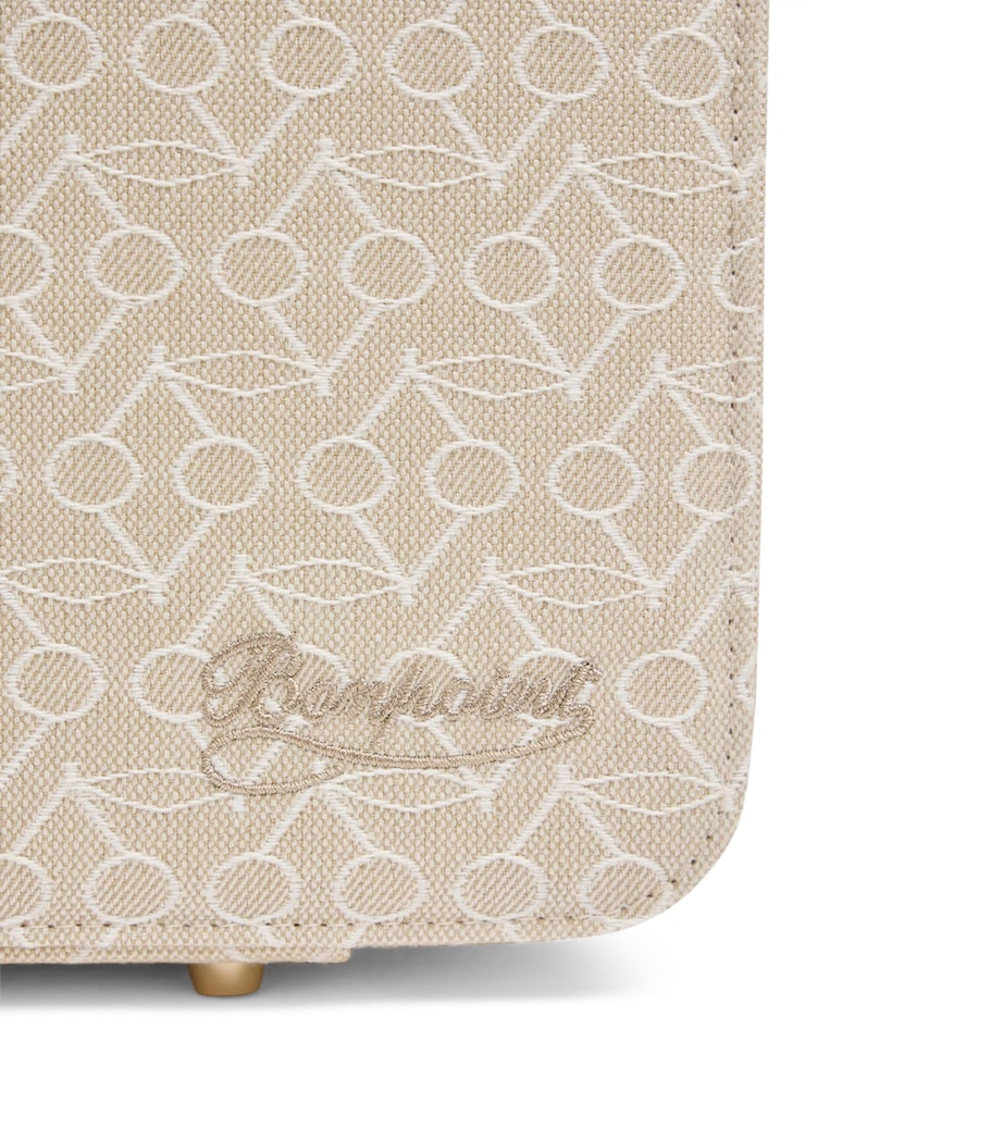 Bonpoint mini cotton Dalvia suitcase with cherry monogram (British brand)